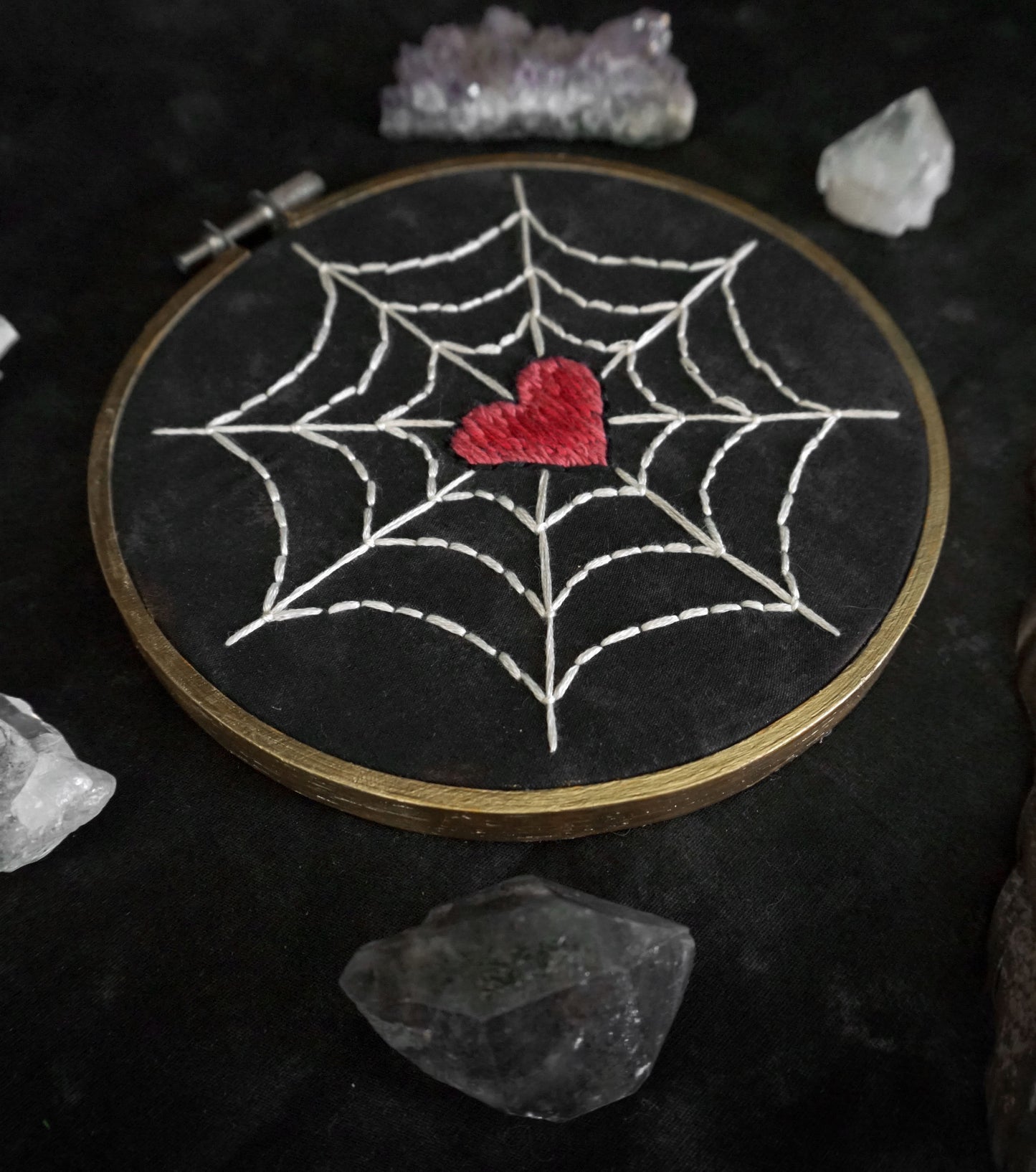 Spider Web Embroidery Art